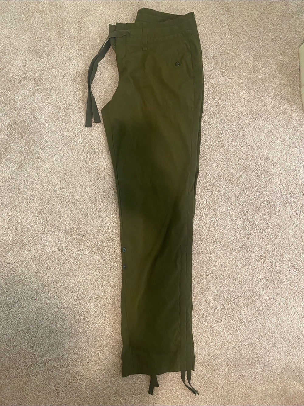 Koppen Olive Drawstring Jogger Pants
